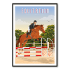Affiche Equitation - saut d'obstacles
