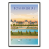 Affiche Le château de Fontainebleau vu des jardins