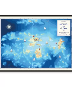 Affiche Carte marine archipel des Glénan