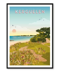 Affiche Larmor - Plage Kerguélen