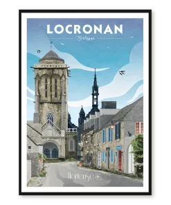 Affiche Locronan -  Cité médiévale