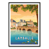 Affiche Lamballe - La collégiale Notre Dame et la pont Calmette