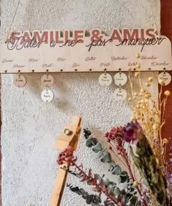 CALENDRIER ANNIVERSAIRE EN BOIS
