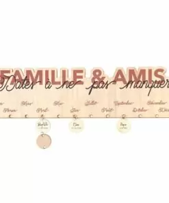 CALENDRIER ANNIVERSAIRE EN BOIS