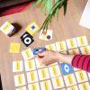 mise en situation du jeux mémoire néo-géométr'ique.