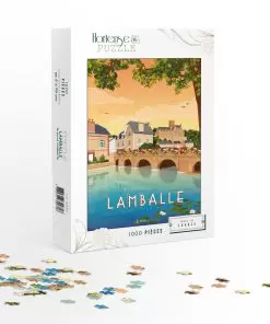 Puzzle Lamballe – La collégiale Notre Dame et la pont Calmette