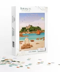 Puzzle le château de Costaérès et la plage de Saint-Guirec 1000 pièces