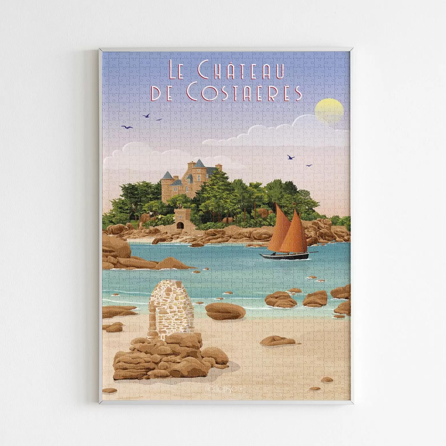 Puzzle le château de Costaérès et la plage de Saint-Guirec 1000 pièces – Image 3