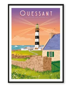 Affiche Ouessant - Le phare du Créac'h